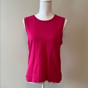 J. Crew Vibrant Pink Knit Shell Top